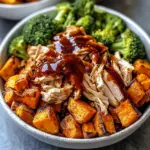 BBQ Chicken & Roasted Sweet Potato Bowls Recipe