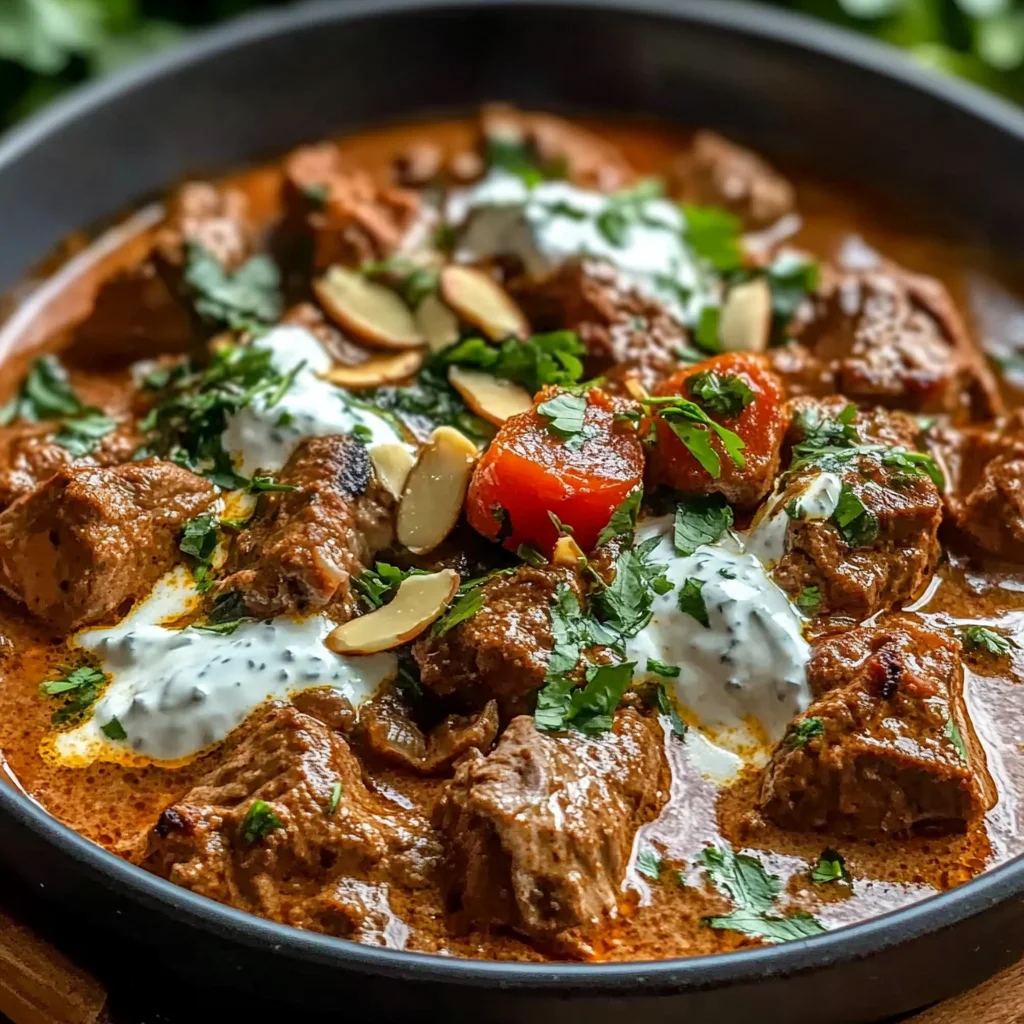 Lamb Kalya with Yogurt and Cream