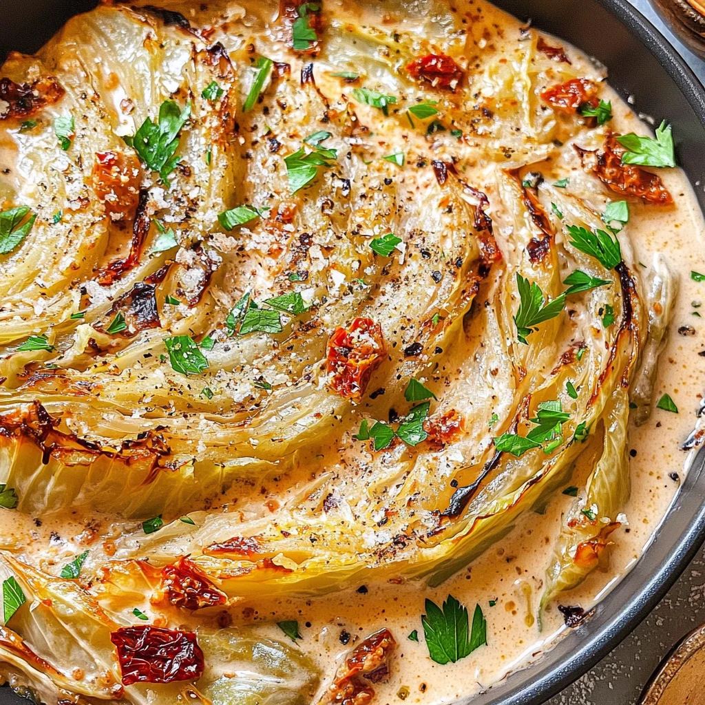 Marry Me Melting Cabbage with Creamy Tuscan Sauce