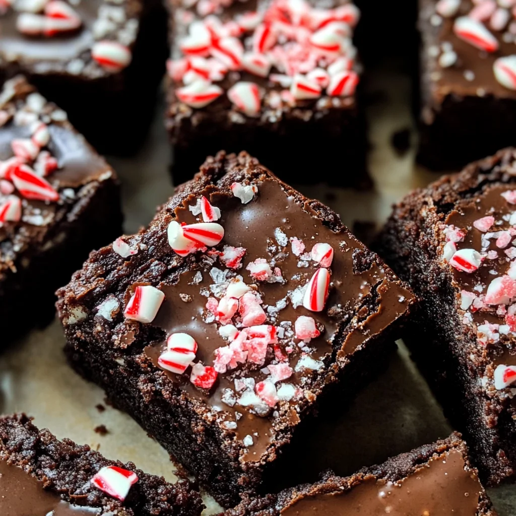 One Bowl Peppermint Brownies