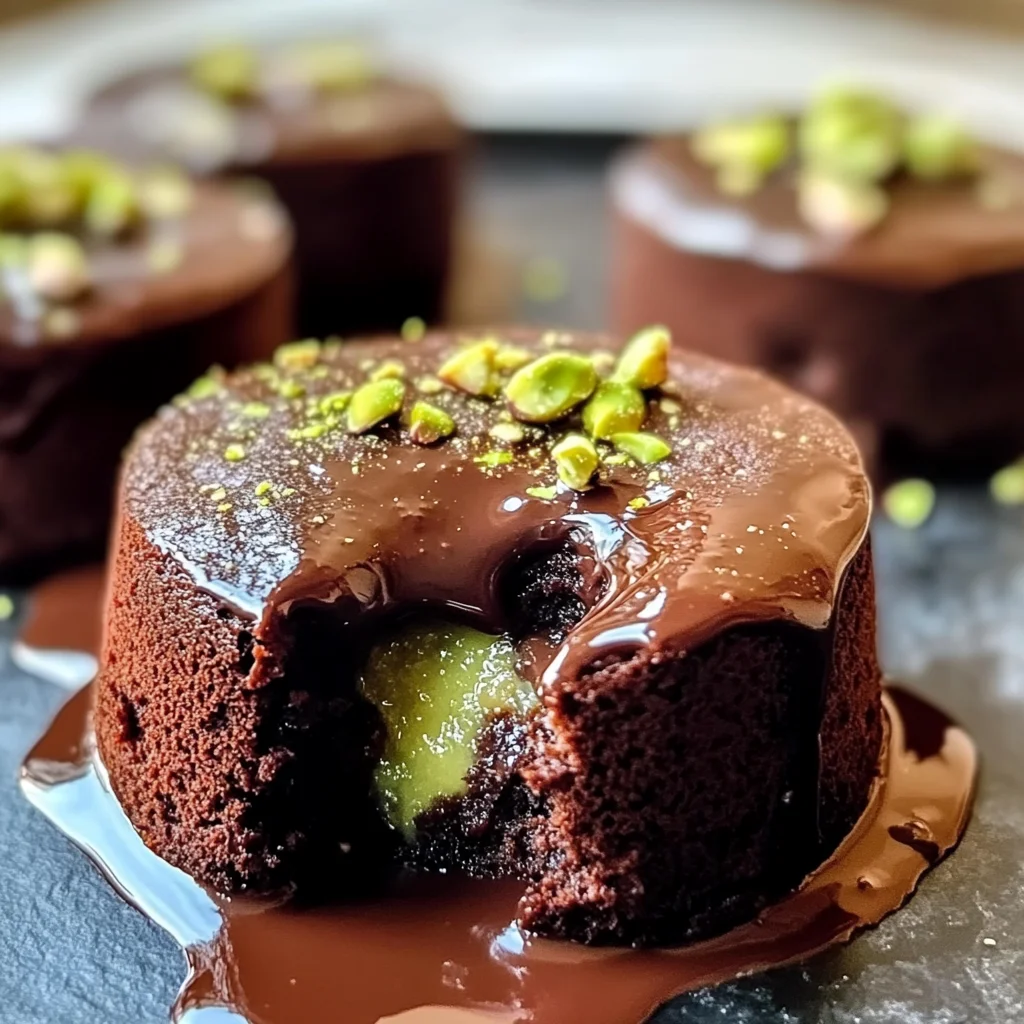 Pistachio Chocolate Lava Cakes Recipe