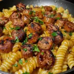 Sticky Honey Garlic Sausage Pasta Skillet: A Flavorful One-Pan Wonder