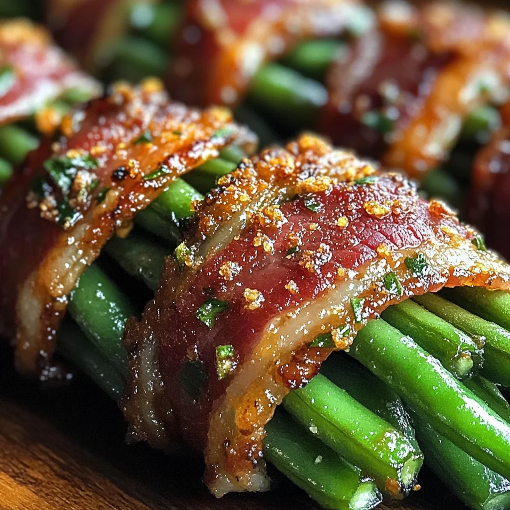 Turkey Bacon-Wrapped Green Bean Bundles recipe