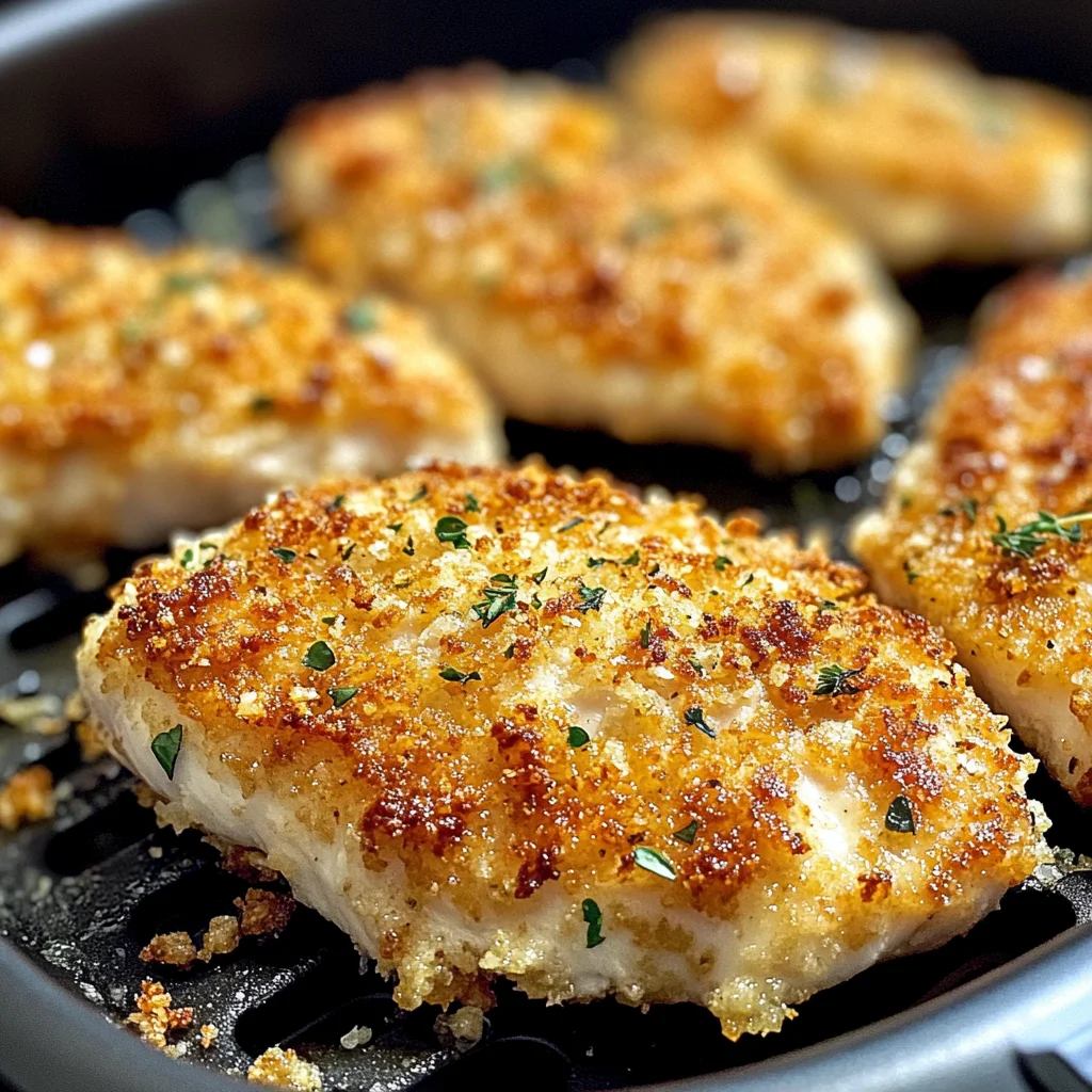 Air Fryer Parmesan Crusted Chicken