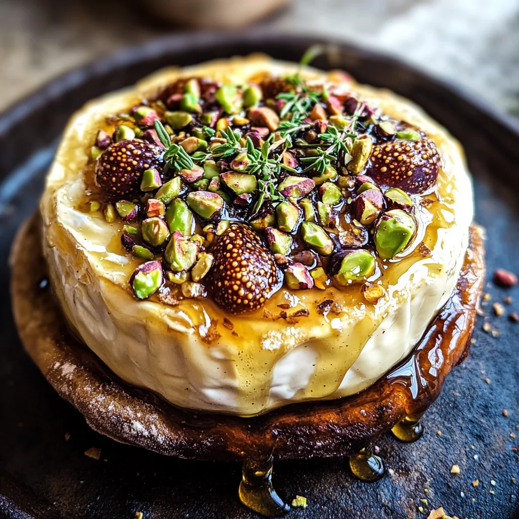 Best Baked Brie with Honey, Fig and Pistachio