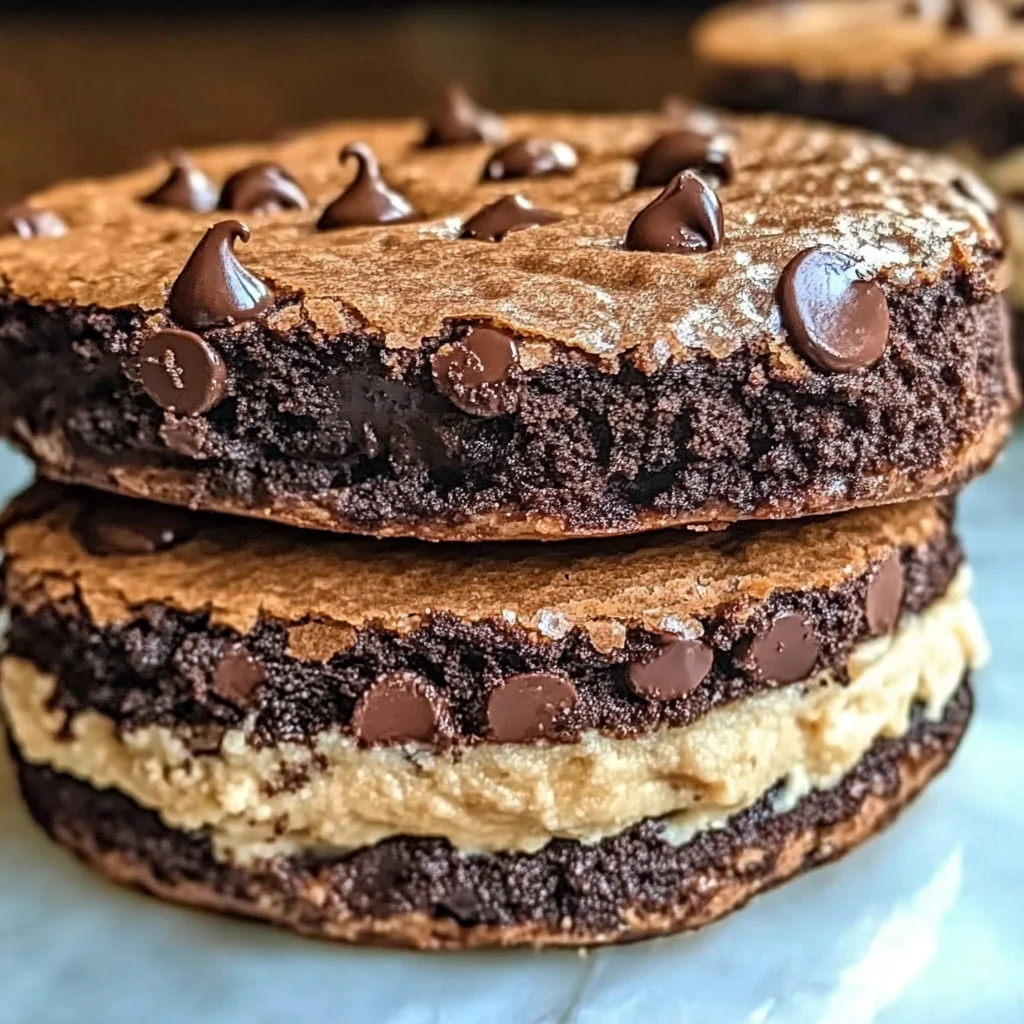 Brownie Cookie Dough Sandwich Cookies: An Amazing Ultimate 7-Layer Dessert Delight