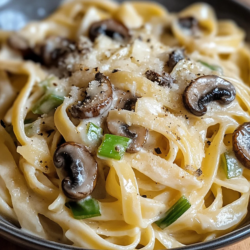 Caramelized Leek and Mushroom Gruyere Pasta