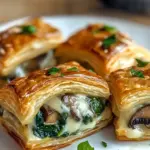 Creamy Mushroom & Spinach Stuffed Pastry Bites