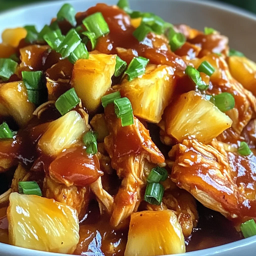 Crockpot Pineapple BBQ Chicken
