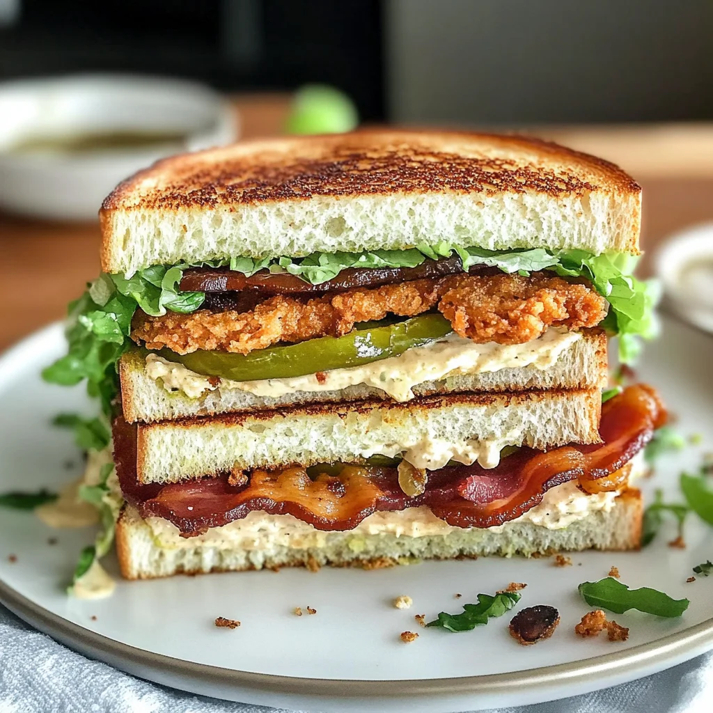 Crunchy Fried Green Tomato BLT Sandwich - Alrightwithme