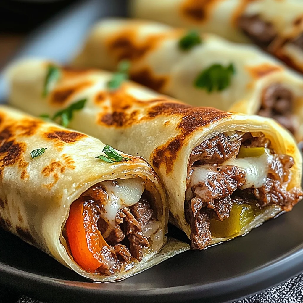 Delicious Keto Philly Cheesesteak Roll Ups