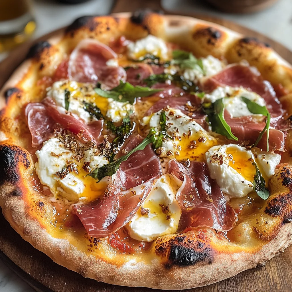 Prosciutto and Honey Burrata Pizza