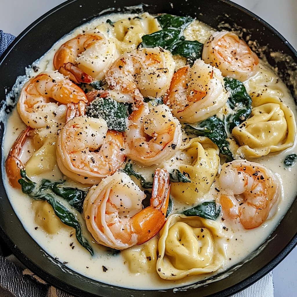 Shrimp Tortellini with Garlic Sauce