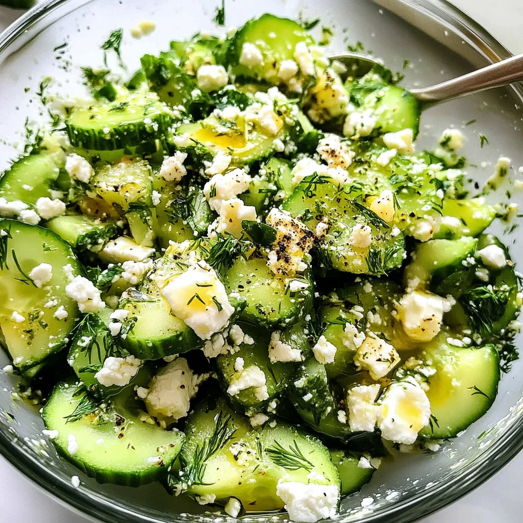 Smashed Cucumber Salad - With Feta and Dill