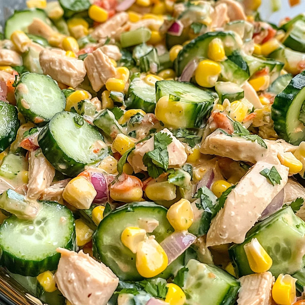 Street Corn Creamy Cucumber Salad