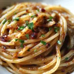 Caramelized Onion Pasta with Chilli Oil