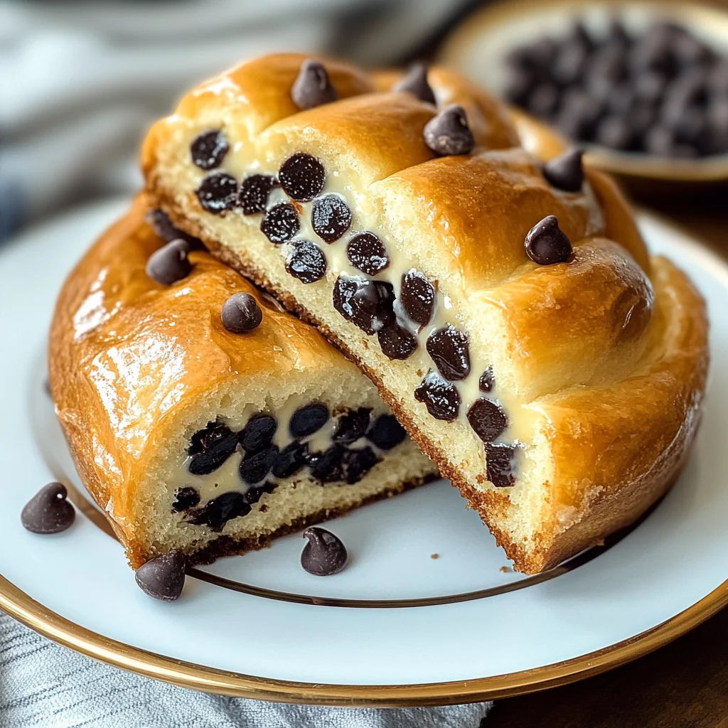 Chocolate Chip Vanilla Custard Brioches