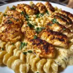 Creamy Alfredo Chicken Rotini with Cajun Butter Drizzle