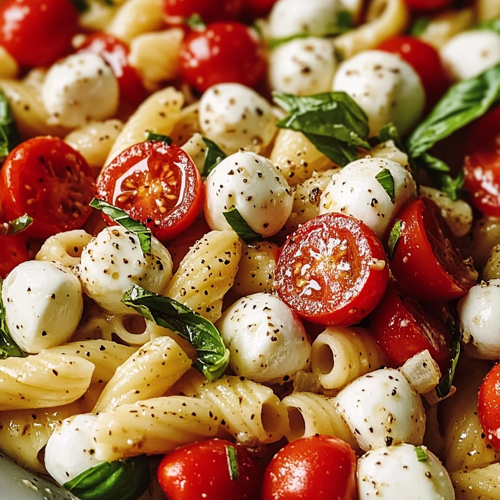 Creamy Caprese Pasta Salad
