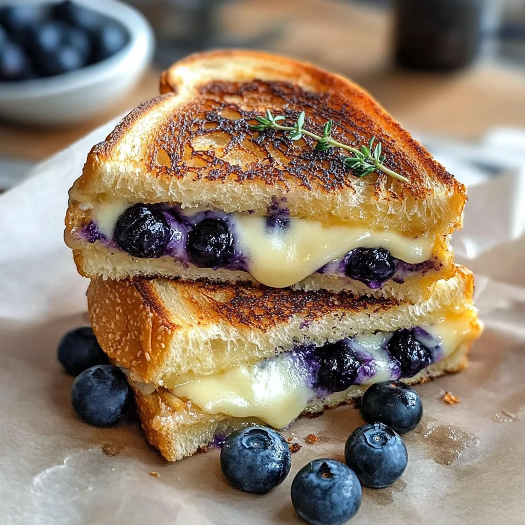 Crispy Blueberry Grilled Cheese