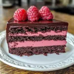 Dark Chocolate Raspberry Mousse Cake