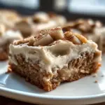 Decadent Apple Cinnamon Blondies with Maple Cream Cheese Frosting