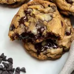 Gooey Bourbon Browned Butter Chocolate Chip Cookies