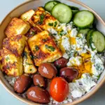 Greek Bowls (with Golden Halloumi - Vegetarian)