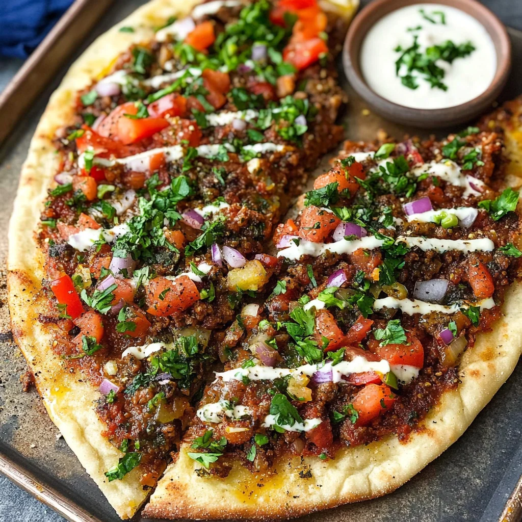 Lamb Lahmacun (Turkish Pizza)