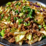 Low-Carb Mongolian Ground Beef and Cabbage