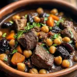 Moroccan Lamb Tagine with Prunes, Chickpeas & Warm Spices