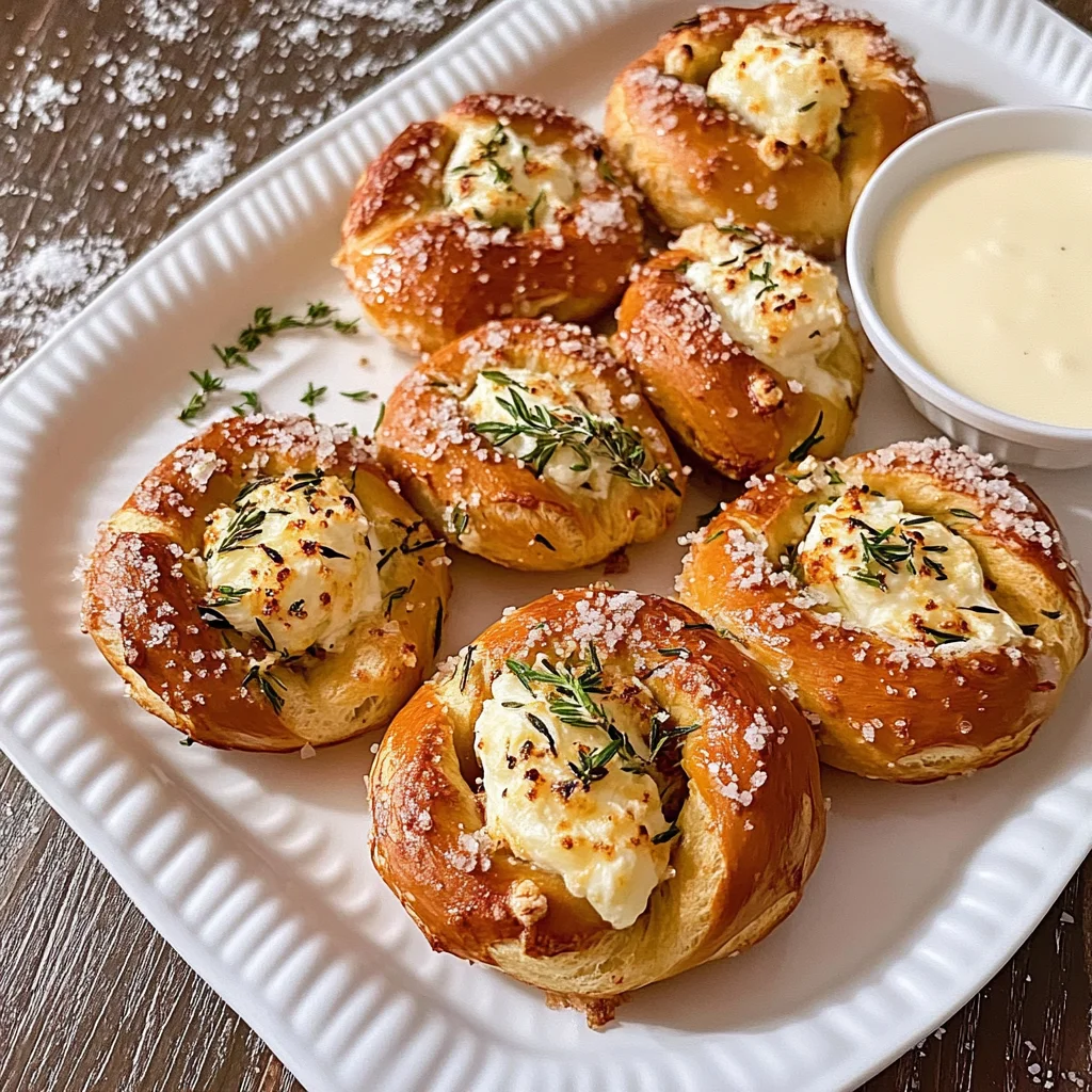 Mozzarella Stuffed Rosemary Parmesan Soft Pretzels