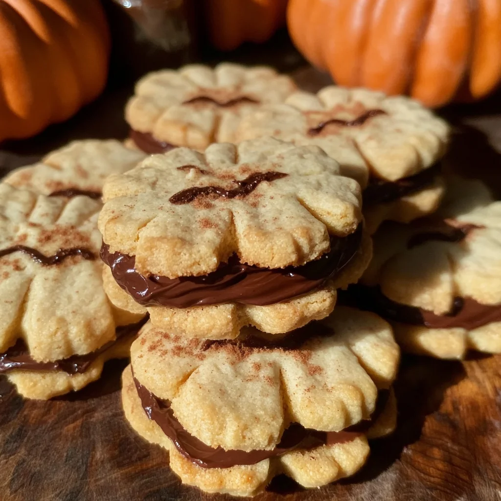 Nutella Pumpkin Cookies