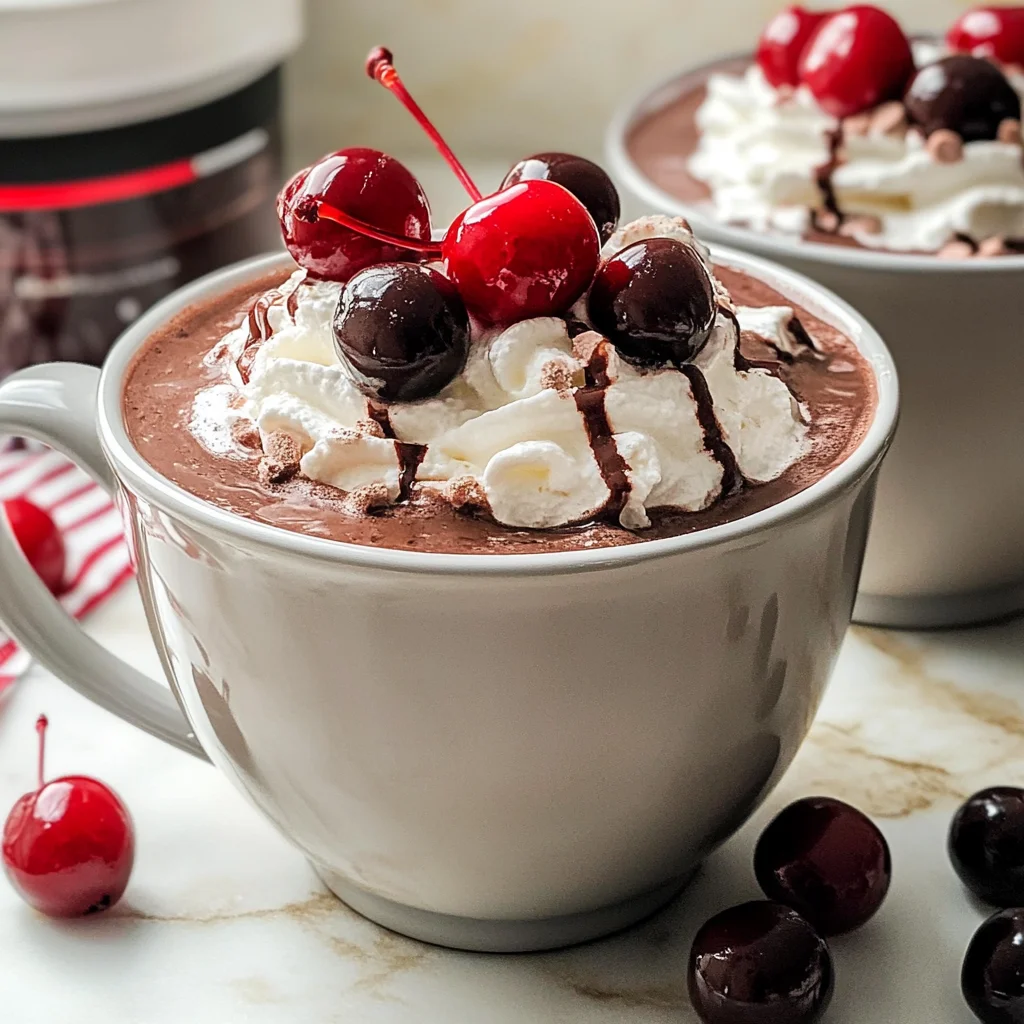 Slow Cooker Chocolate Covered Cherry Hot Chocolate
