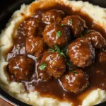 Slow Cooker Salisbury Steak Meatballs