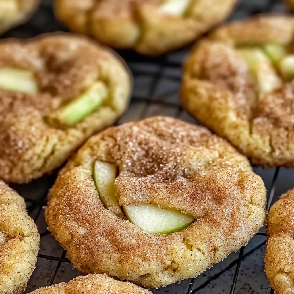 Spiced Apple Cinnamon Snickerdoodle Cookies