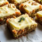 Spiced Ginger Carrot and Zucchini Bars with Lemon Cream Cheese Frosting