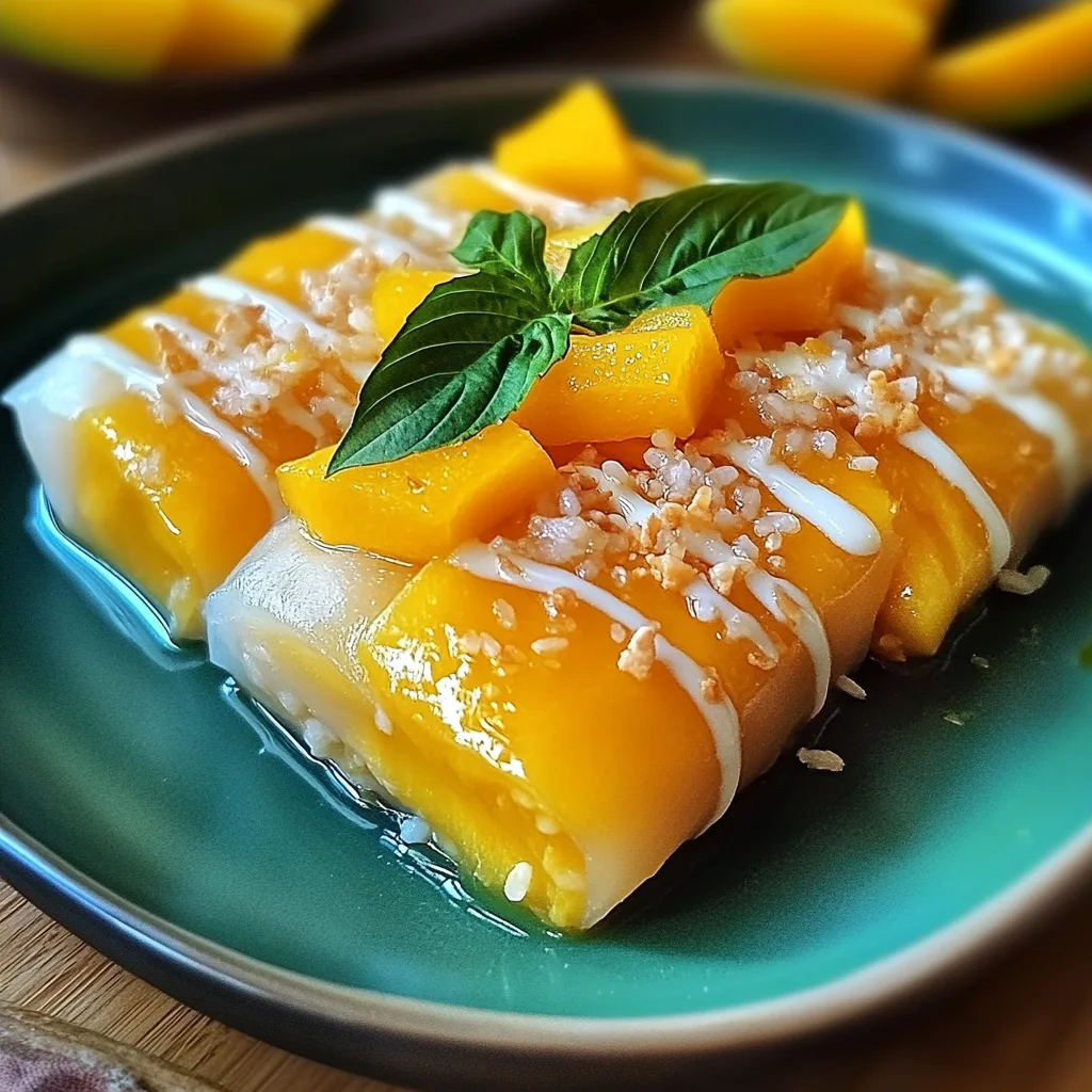 Sweet Mango Sticky Rice Rolls