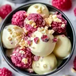 White Chocolate Raspberry Cheesecake Balls
