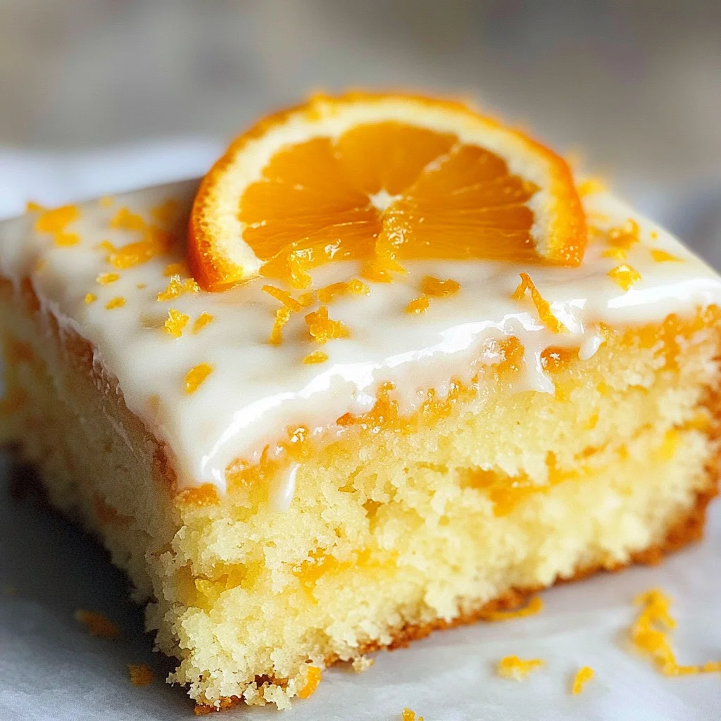 BEST Orange Drizzle Traybake Cake