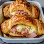 Baked chicken ham and Cheese Croissants Recipe