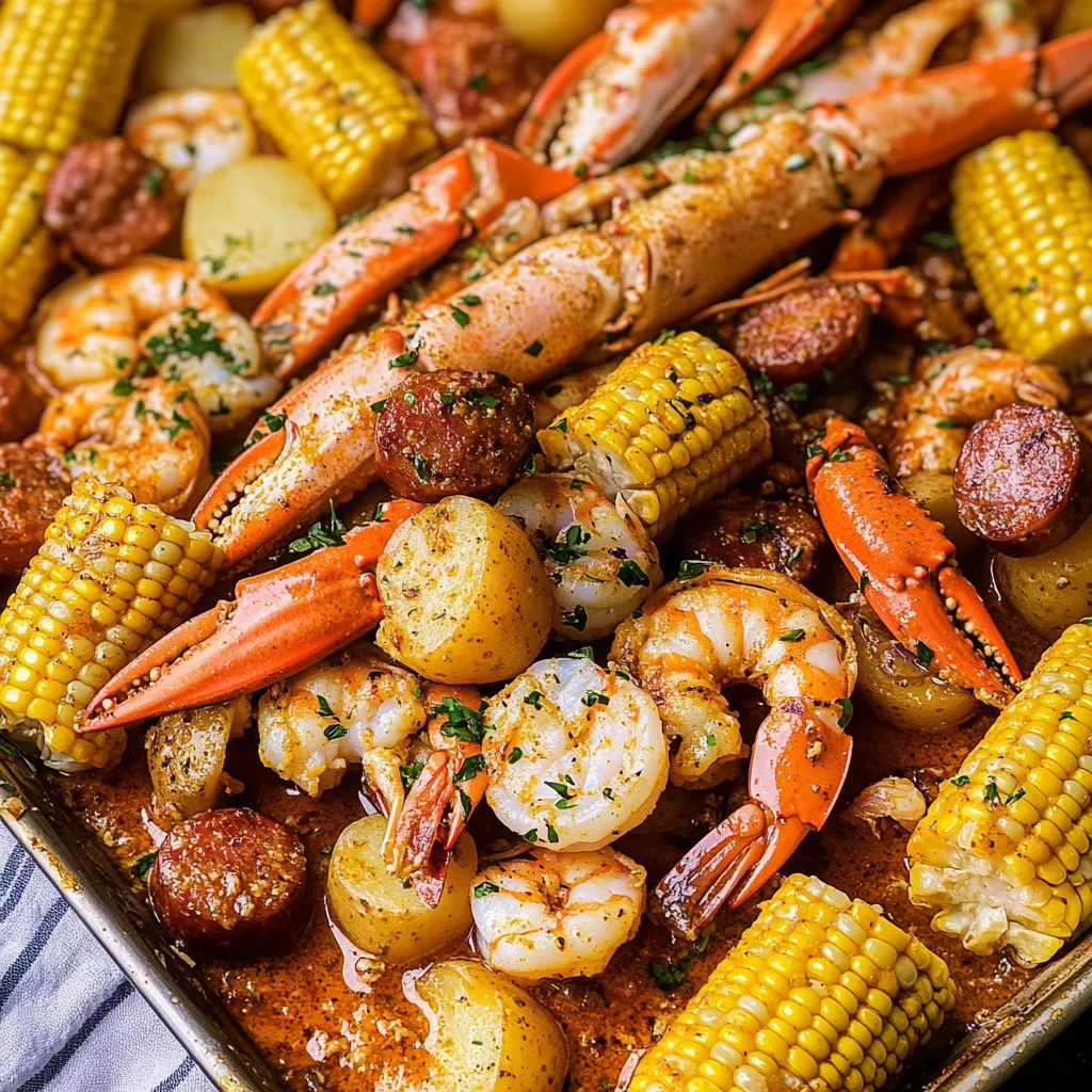 Cajun Seafood Boil with Garlic Butter Sauce