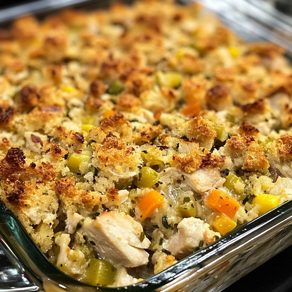 Chicken and Stuffing Casserole Recipe