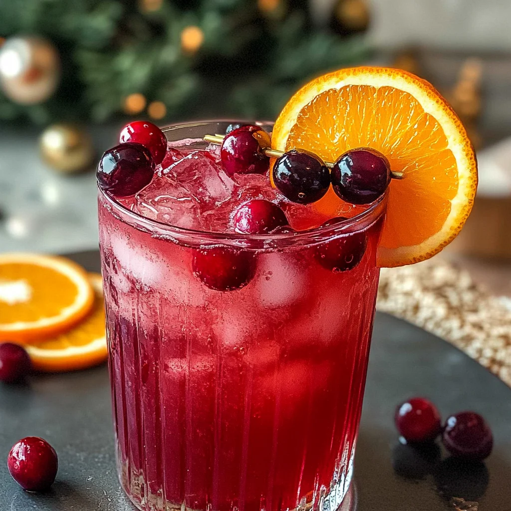 Cranberry and Orange Juice Mocktail