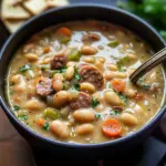 Creamy Bean Soup with Turkey Sausage