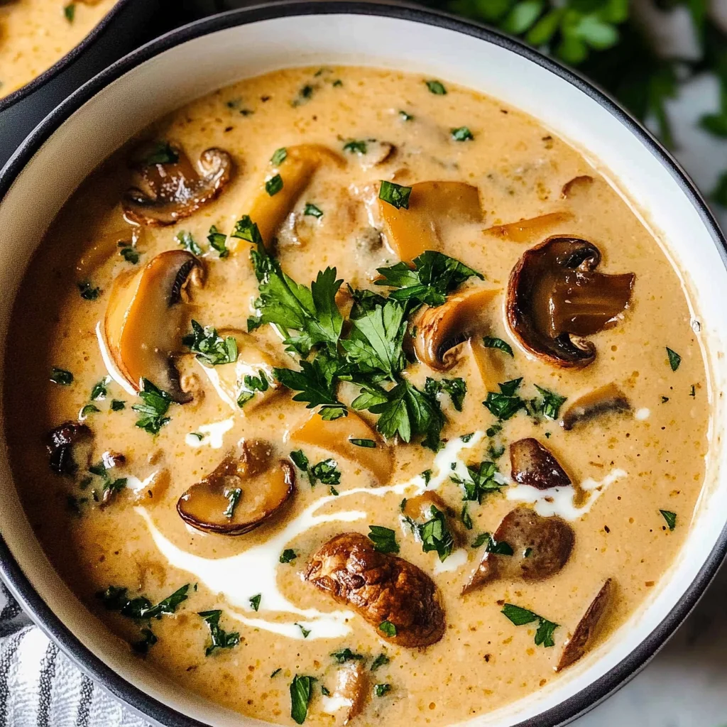 Creamy Hungarian Mushroom Soup