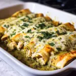 Creamy Poblano Chicken Enchiladas