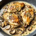 Creamy White apple vinegar Mushroom Chicken