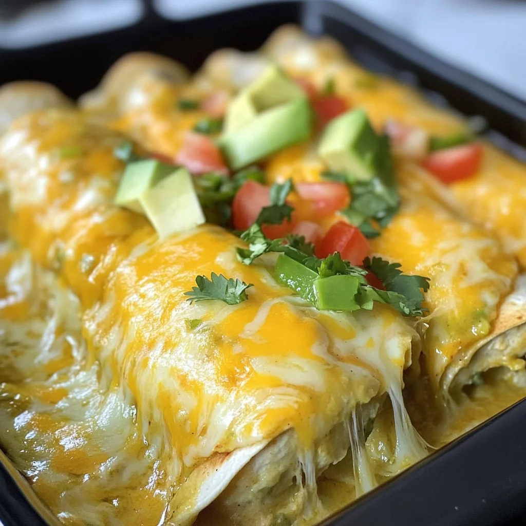 Green Chili Chicken Enchiladas Recipe