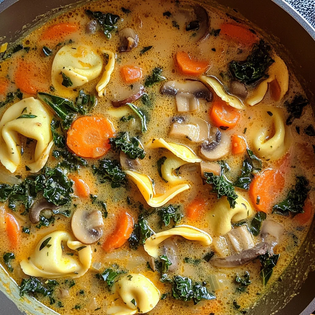 One Pot Vegetable Tortellini Soup